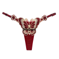 Difutagui SMY 1 PCS String Butterfly Printed Embroidery Women Affordable Thong Intimates Plus Size Low Waist Briefs. 