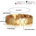 Womens Titanium Bracelet Energy Stones Magnetic Therapy Bracelet with Far Infrared Ray. 
