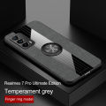 Lenuo For Realme X7 Pro Ultra Case Luxury Bracket Ring Phone Case Soft TPU Leather Back Cover. 