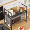 CGearuppt Kitchen Storage Rack Multi-Layer Microwave Rack Adjustable Standing Countertop Condiment Oven Shelf Kitchen Accessorie B. 