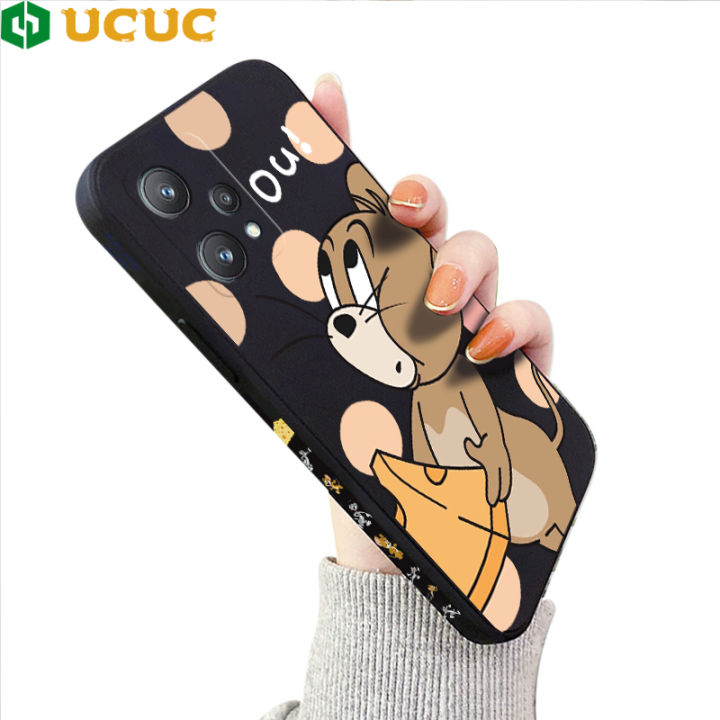 UCUC for Realme 9 Pro / OnePlus Nord CE 2 Lite 5G Back Cover Cheese Mouse Soft Thin Liquid Silicone Phone Case
