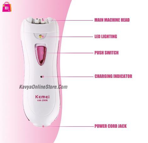 Kemei%20KM290R%20Rechargeable%20Women%20Epilator%20Shaver%20-%20Image%202