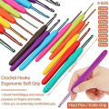 1Set Beginners Crochet Hook Set 58PCS Portable Crochet Set Ergonomic Crochet Hooks Set Crochet Kit. 