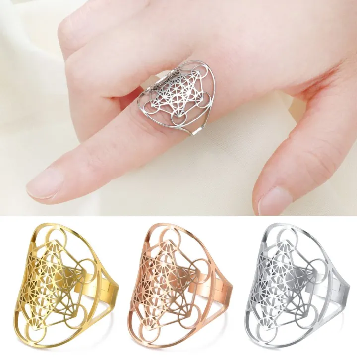 Normal Rings Daraz Open Ring Stainless Steel Kabbalists Solomon Secrets Ring Angel Seal ...