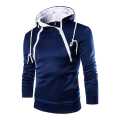 Double zipper Design Navy Blue  Hoodie For Men. 