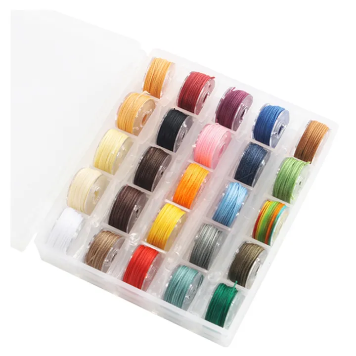 25 Colors/Wax Thread Polyester Thread Waxed Thread Box Set Woven ...