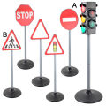 Traffic Light Toy Height Adjustable Kids Toy Educational Sound Flashing Traffic Light Model for Home. 