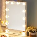 Led 10 Bulbs Lighted Makeup Mirror 3 Color Modes USB Port Touch Control  (Mirror Not Included). 