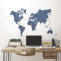 Destination World Map Wall Sticker 110cm(W) x 85cm(H). 