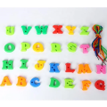 Cute Baby- Montessori Capital English Alphabet ABCD Lacing Puzzle Blocks for Creativity Educational & Learning Of Baby & Toddlers. 