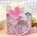 New Childrens Rabbit Ear Headband Furong Leather Three-dimensional Bubble Girl Princess Dress Up Cartoon Sticker Gift. 