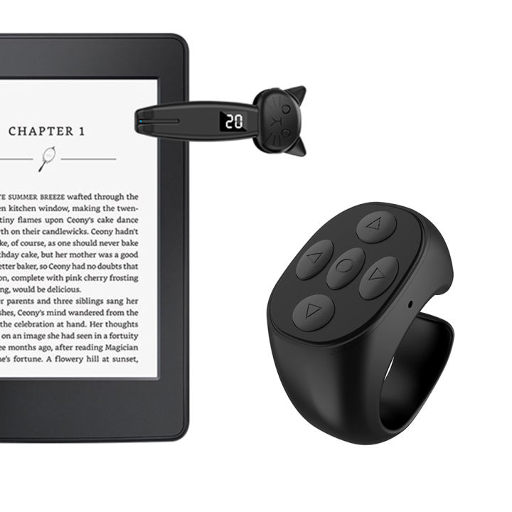 2025 E-Reader Controller Bluetooth-Compatible 5.3 Camera Shutter Smart Phone Auto Clicker Ring for TikTok for Android IPhone Tablets