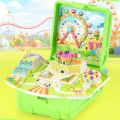 Creative Stereo Book 3D Folding Book Dream Amusement Mini Model Keychain Cartoon Castle Pop Up Book Keychain Educational Toy. 