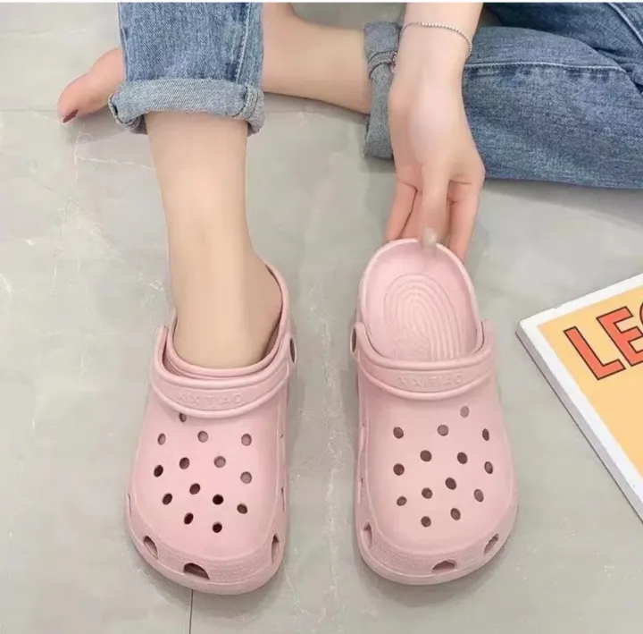 Solid%20Hole%20Shoes%20For%20DIY%20Garden%20Clogs%20Beach%20Slippers%20Sandals%20For%20Women%20-%20Image%203