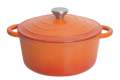 Bakers Secret Double Enameled Cast Iron Cooking Pot 2L Orange. 