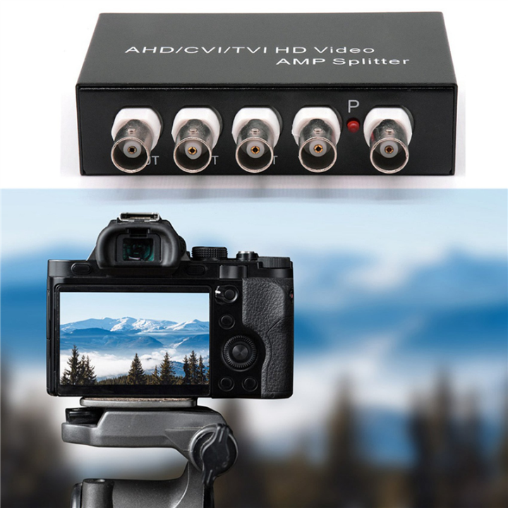 JINMY%202X%20Signal%201%20in%204%20Out%20AHD/CVI/TVI%20Video%20Splitter%20HD%20Coaxial%20Camera,Black%20-%20Image%204