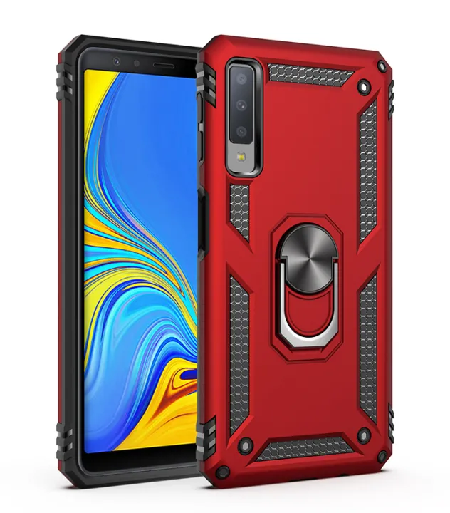 Lereach%20For%20Samsung%20Galaxy%20A730F%20Mobile%20Phone%20Case%20TUP+PC%20Hard%20Ring%20Car%20Ring%20Bracket%20Shockproof%20Back%20Cover%20-%20Image%202