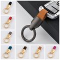 Key Holder Car Key Buckle Creative Keys Organizer Key Ring Leather Key Chain Bag Charms Pendant Round Buckle Keychain Accessories. 