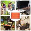 NAMUNY Grill Tools Mat Silicone Heat-Resistant Spatula Mat with Drip Pad Reusable Utensil Holder for Outside Grilling Kitchen A. 