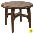 Dolphin Round Molded Plastic Table With Sturdy Legs. 