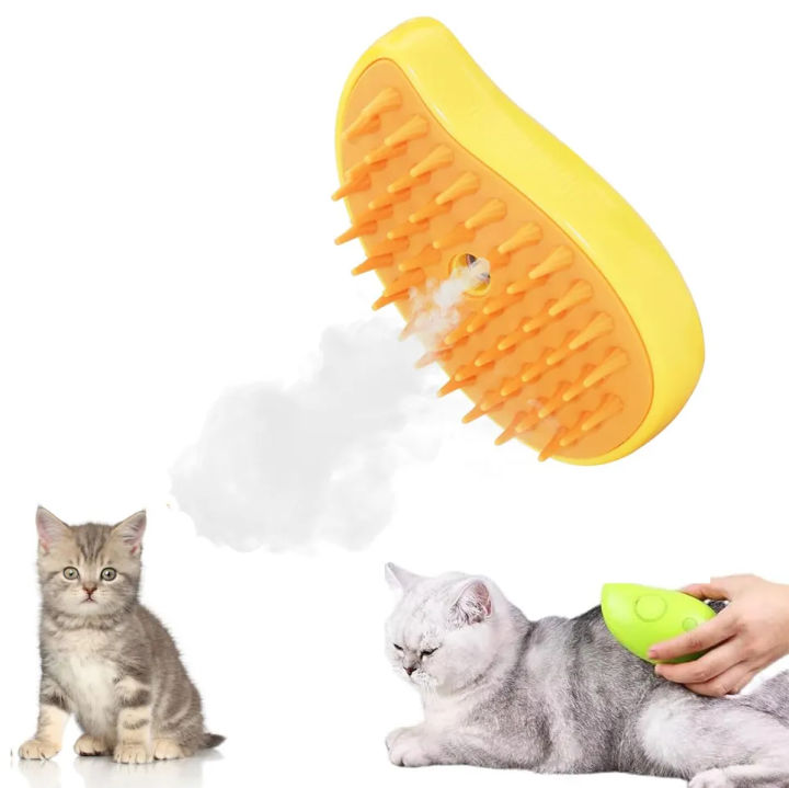 New 3 In1 Cat Steam Brush Anti Flying Hair Dog Comb Durable Pet Electric Spray Massage Comb for Removing Tangled and Loose Hair