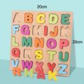 2-Pack Wooden Alphabet and Number Puzzle Set for Kids Learning. 