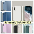 Original For Samsung Galaxy S22 Silicone Full Cover Case Straight edge Phone Case Cover. 
