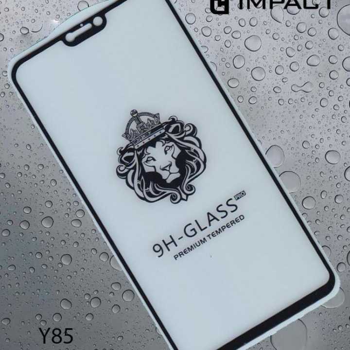 Vivo V9 / Y85 9H Full Glue Tempered Glass - Black