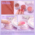 Yuanyan Brighten Face Blush Palette Face Contouring Soft Face Blusher Natural Cheek Tint Cheek Rouge Female Makeup Waterproof 1pcs Matte. 