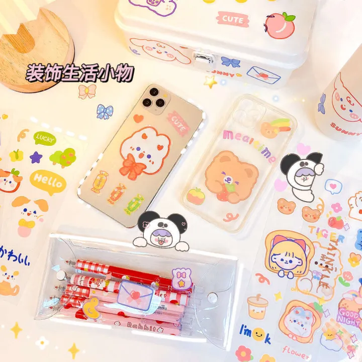 Yilan%20Cartoon%20Transparent%20PVC%20Journal%20Cute%20Thermos%20Cup%20No%20Trace%20Waterproof%20Water%20Bottle%20Decorative%20Stickers%20-%20Image%204