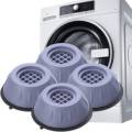 4 Pcs Anti Vibration,Washing Machine Stand,Anti Shock, Refrigerator Pad And Washing Machine With Suction Cup Feet, Fridge Washing Machine Feet Pads Leveling Feet Anti Walk Pads Shock Absorber Furniture Lifting Base, Floor Protector. 