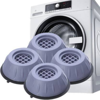 4 Pcs Anti Vibration,Washing Machine Stand,Anti Shock, Refrigerator Pad And Washing Machine With Suction Cup Feet, Fridge Washing Machine Feet Pads Leveling Feet Anti Walk Pads Shock Absorber Furniture Lifting Base, Floor Protector