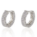 European and American accessories full of diamonds, double-breasted diamond earrings, cross-border s, fashion, light luxury, zircon micro-inlaid earrings, women. 