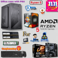 Best Budget Gaming PC Setup With Ryzen 5 5600GT, 8/16GB DDR4 RAM, 256GB Mvme M.2 SSD, Casing PSU.. 