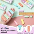 Cute Mini Bear Highlighter ( 6 Color Set Box). 