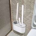 3 In1 Toilet Brush Silicone Wall Mounted Multi-functional Cleaning Tools with Bracket Home Bathroom Accessories Sets Wc New. 