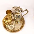 Bronze Plate Set 30cm Chares Thaal Set Kansha Thali Sett kasa Thal set Thakali Khana Set. 