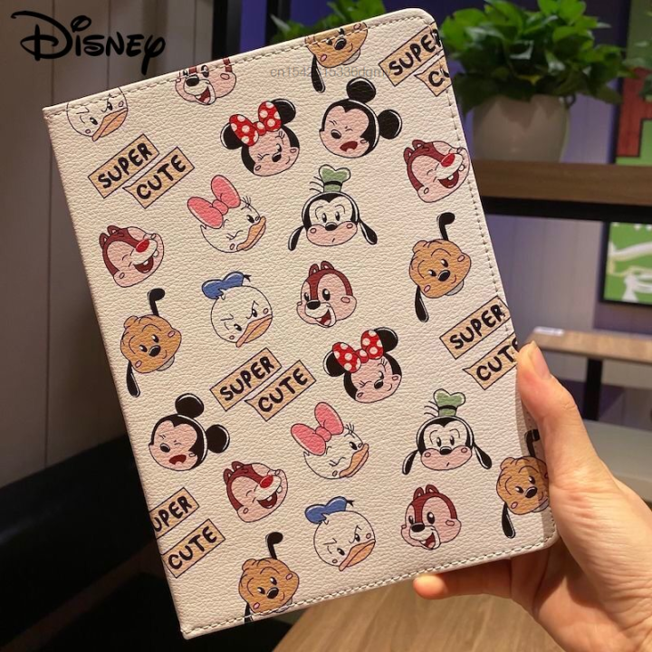Disney Mickey Mouse Cartoon Apple Tablet Ipad Case Air 2 3 Mini 4 5 Protective Cover Ipad Pro 10.5inch 10.2 2019 Protective Case