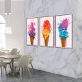 Discounts Ice Cream Canvas Art Poster Colorful Icecream Canvas Painting Wall Art Picture Prints Home Decor Dining Room Bar Wall Decoration. 