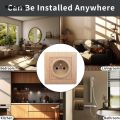 Wenefang WESA Wood Power Socket France Standard Electrical Outlet Standard Fashion Ground Wall Socket Embedded Plug Flame Retardant Plastic Panel. 