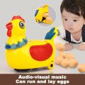 Funny Interactive Electric Hen Toys Musical Colorful Lights Laying Egg Toys Kid Educational Toys Birthday Gift. 