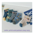 Korean Winter Cute Printed Socks For Kids - 0 To 3 Yrs - 5 Pairs. 