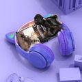 Difutagui New specials Cute Cat Ear Headphones with RGB LED Light Wireless Headset Original Kids Girls Stereo Phone Music Bluetooth Headset PC Gamer Gift. 