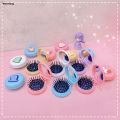 Wenefang 1PC Cute Cartoon Makeup Comb Mirror Folding Massage Hair Brush Round Mini Airbag Comb with Mirror Travel Comb Handheld Mirror. 