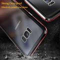 Samsung S8 Plus Magnetic Ultra-thin Case Magnets Metal Frame Transparent Tempered Glass Back and 360 Degrees Fully Protective Cover. 