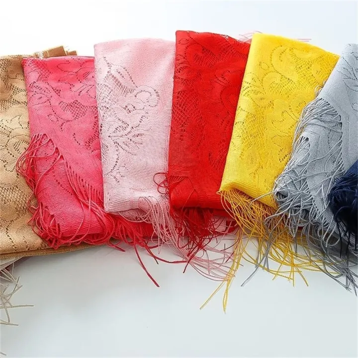 Fashion%20Tassel%20Patchwork%20Tulle%20Scarf%20Hollow%20Solid%20Color%20Lace%20Shawl%20Breathable%20Party%20Accessories%20Triangle%20Scarf%20-%20Image%208