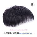 Heat Resistant High Hair Line Male Natural Toupee Balding Hair-Loss Clip-On Men's Short Wig Fluffy Hair Extensions Synthetic Hairpiece for Young Men. 