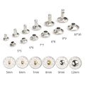 100Sets Metal Leather Collar Decor Rivet Stud 6/8/10mm Double Cap Spot Nail Clothes Accessory Screw Leather Bag Stud Bag Belt Jacket Shoes Repair. 