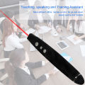 Wireless Presenter with Laser Pointer - 2.4GHz Presentation Clicker, PPT Remote Control with USB Dongle & Storage Pouch for PowerPoint, Lectures, Laptops. 
