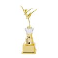 New Gold Gold Trophy Awards Crown Plastic Award Cup School Rewarding Supply Winner Award Trophy Toy School Competition. 